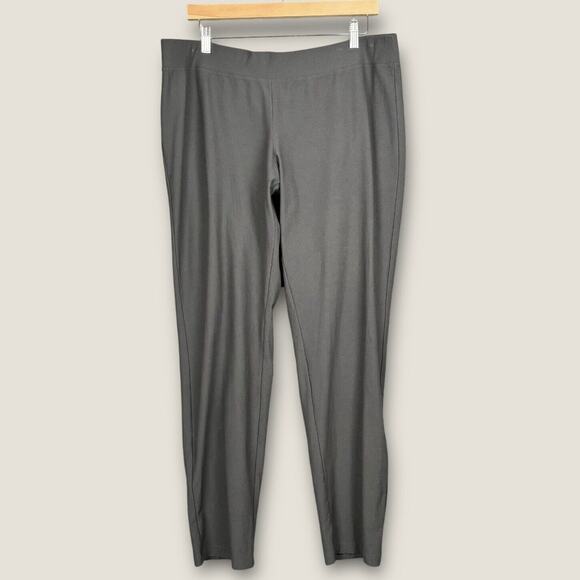 Eileen Fisher Crepe Pants Womens XL Office High Rise Minimalist Stretch USA Made - Picture 1 of 6